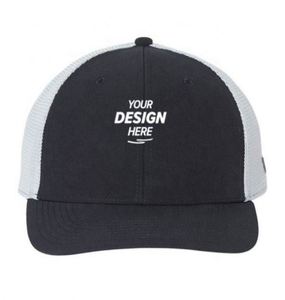 Gorra de camionero juvenil de gamuza de malla de 5 paneles con logotipo bordado personalizado con método de impresión de soplo - Product Image 2