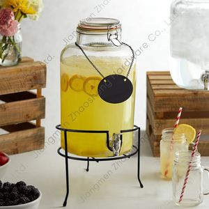 Çelik demir masaüstü tezgah su içecek dağıtıcı standı kolay ayakta tipi içme şişesi raf Metal filtre cam kavanoz - Product Image 2