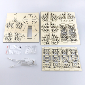 DIY Palais Musulman Petite Nuit LED Bois Lumières Eid Mubarak Fête Musulman Décoration Lumière Comme Décor Cadeaux - Product Image 4