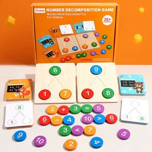 Jeu de décomposition et de comptage Montessori personnalisé pour tout-petits, jouet en bois pour l'apprentissage des nombres, entraînement à la pensée logique, puzzle éducatif - Product Image 5