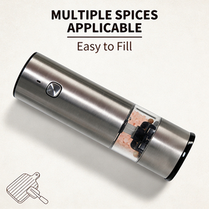 Factory USB Rechargeable Handheld <b>Pepper</b> Shaker Stainless Steel Coarse Mill BSCI Audited Wholesaler - Product Image 3