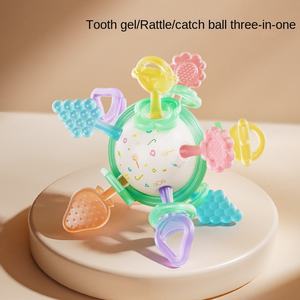 <span class=keywords><strong>Manhattan</strong></span> educativo para recién nacidos de 0 <span class=keywords><strong>a</strong></span> 6 meses, juego de juguetes para bebés, plástico blando, Bola de silicona de grado alimenticio, sonajero, Gel, palo de molienda, mordedores - Product Image 1