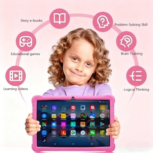 Nouvelle tablette éducative Android 15 de 10,1 pouces avec écran capacitif, Wi-Fi 5G, résistance aux chutes pour enfants, étuis rose et bleu - Product Image 3