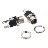 Prise d'alimentation CC DC-025M, connecteur femelle à 3 broches pour montage sur panneau, avec écrou, DC 5.5*2.1 5.5*2.1MM
