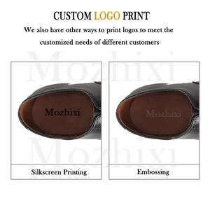 Mozhixi personalizzato all'ingrosso femminile con suola spessa scarpe da <span class=keywords><strong>donna</strong></span> con punta quadrata stracittadina in pelle verniciata alta con plateau da <span class=keywords><strong>donna</strong></span> - Product Image 5