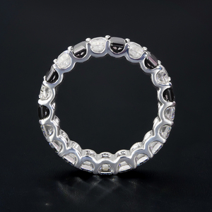 Vintage Men's 925 Sterling <b>Silver</b> Iced Out Diamond Moissanite <b>Rings</b> GRA Vvs Engagement Gold Rhodium Plated <b>Emerald</b> Cut 3*5mm - Product Image 4