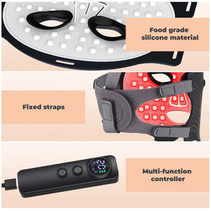 4 colores de silicona LED terapia de luz máscara de belleza NIR cerca de la cara facial infrarroja máscara de terapia de luz roja - Product Image 4