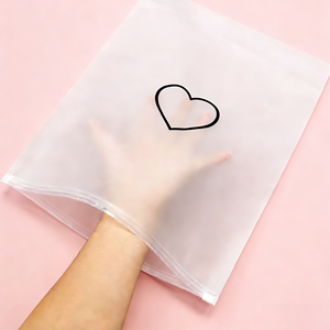 Sacchetti in Plastica Trasparenti con Chiusura a Zip e Logo Personalizzato, <span class=keywords><strong>Materiale</strong></span> PE PVC <span class=keywords><strong>per</strong></span> <span class=keywords><strong>Imballaggio</strong></span> di T-Shirt e Abbigliamento - Product Image 1