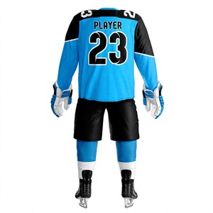 Nouveauté, vente chaude, uniforme de hockey sur glace respirant, 100% polyester, logo personnalisé - Product Image 3