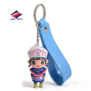 Longzhiyu 20 Years Customized Carabiner Key Chain Custom 3D Soft Silicone Key Ring Soft Pvc Rubber Keychain KEY CHAIN