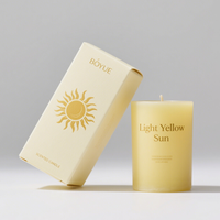 Boîte d'emballage pour bougies en matériaux recyclés imprimés sur mesure, gaufrage pour bougies parfumées en cire de soja, design pliable, logo personnalisé