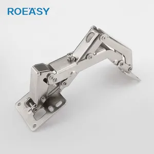 ROEASY Hydraulic Special Angle Hinge 165 Degree Non Hole Drill Corner Cabinet Door Hinge For Kitchen Closet
