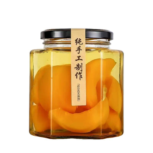 Fournisseur direct usine : Pots en verre hexagonaux avec couvercles hermétiques, 7 tailles, pour 500g de miel, sauce chili, sauce au bœuf, pâte <span class=keywords><strong>maison</strong></span>, sous-conditionnement - Product Image 1