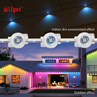 Luces LED RGB Inteligentes Permanentes para Exteriores, Resistentes al Agua IP67, Ra90, Control Dual por Aplicación y Control Remoto, Sincronización con la Música, Regulables, Temporizador, 5 Años de Garantía