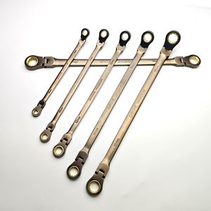 Llave de Trinquete Ajustable de Doble Cabeza Extendida de 8-19 mm, Material CRV, Níquel Negro, Herramientas de Ferretería - Product Image 4