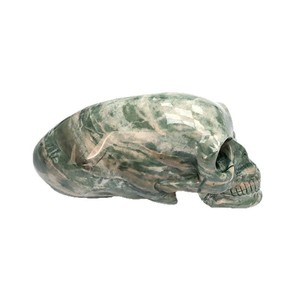 Crâne En Cristal De Roche Fumé, Sculpté à La Main, 4,5 Cm, Réaliste