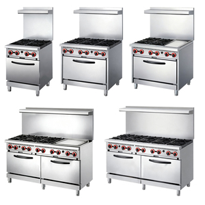 موقد غاز صناعي تجاري من الفولاذ المقاوم للصدأ بتصميم أمريكي شمالي، 4/6/10 شعلات، يعمل بالغاز الطبيعي أو غاز البترول المسال - Product Image 1