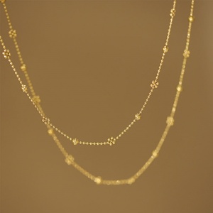 Collares de Joyería Fina Elegantes y de Lujo Chapados en Oro PVD de 18K, Resistentes a la Decoloración, Collares de Cadena de Acero Inoxidable para Mujer - Product Image 1