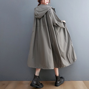 Nouvelle Collection Printemps 2026 – <span class=keywords><strong>Manteau</strong></span> Mi-Long à <span class=keywords><strong>Capuche</strong></span> pour <span class=keywords><strong>Femme</strong></span>, Style Britannique Décontracté - Product Image 3