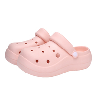 Nouvelle collection d'été : Sandales de jardin à semelle épaisse en EVA, motif perforé, mignonnes et antidérapantes, style tongs de plage