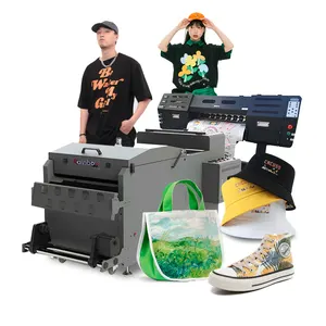 Impresora dtf 2021 de nueva tecnología, máquina de impresión directa a la película de mascotas con polvo oscilante dtf para bolsas de zapatos, camisetas
