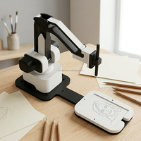 Bras robotisé de bureau tout-en-un de luxe Rotrics DexArm haute précision, charge utile de 500 g, vitesse de 500 mm/s, DC 12V 7A 0,05 mm