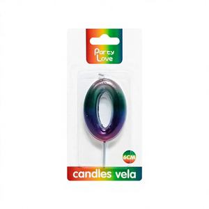 Fiesta por No. Vela Decorativa Degradada de 6 cm para Pastel de Cumpleaños, Fiestas, Pascua y Año Nuevo, Empaquetada en Caja - Product Image 1