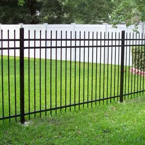 Fence Ornamental Metal Fences Black Coated Residential And Commercial Ornamental Steel Picket Fence For Garden Fencing