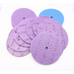 후크 앤 루프 샌딩 디스크 세라믹 디스크 샌딩 메쉬 샌드페이퍼 40-800 메쉬 세라믹 회오리 구멍 샌드페이퍼 - Product Image 5