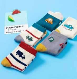 Chaussettes de voitures à rayures pour enfants, en coton, Jacquard, mignonnes, personnalisées, OEM, <span class=keywords><strong>prix</strong></span> d'usine, vente en gros, - Product Image 3