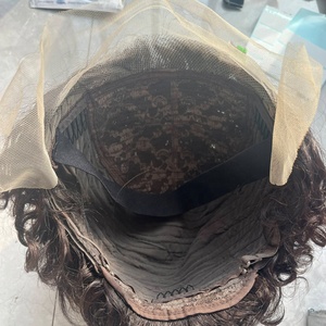 Perruque <span class=keywords><strong>courte</strong></span> en <span class=keywords><strong>cheveux</strong></span> humains vierges, <span class=keywords><strong>coupe</strong></span> pixie, vague d'eau bouclée, couleur naturelle, densité 180%, perruque à dentelle frontale 13x1, 6 pouces - Product Image 6