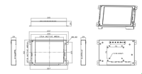Moniteur lcd 1000 nits 8 10 12 15 17 19 pouces moniteur à écran tactile carré 4:3
