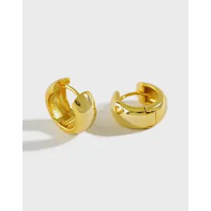 Boucles d'oreilles en argent pour enfants, bijoux bon marché, en forme ovale, en or amusant