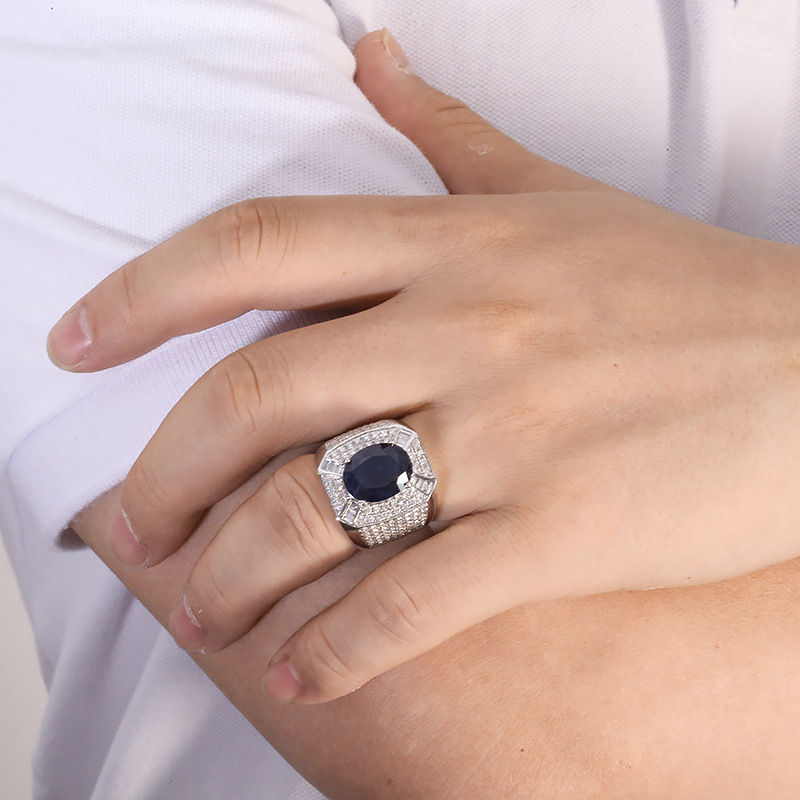 sapphire diamond ring men