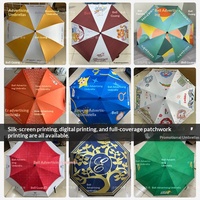 Parapluie publicitaire semi-automatique de 27 pouces à 8 baleines en tissu Pongee 190T pour impression de logo personnalisé