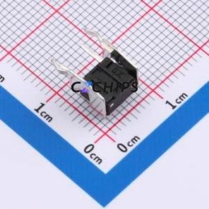 ZX-QC66-5.0ZJ Tactile Switch Through hole Component THT-4P,6x6mm Switch Single Pole Single Throw Round Button 2.6N Through Hole - Product Image 2