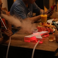 Grosir Hookah Shisha LED Portabel Transparan Sheesha Chicha Narguile Fuma Air Merokok Hookah dengan Cahaya