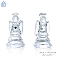Figurines en cristal K9 gravées au laser, mignonnes et bon marché de Pujiang, ornements de Noël avec petite étoile rouge, marque C&H