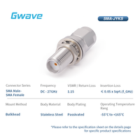 Adaptateur SMA mâle vers SMA femelle haute fréquence 27 GHz, RF, en acier inoxydable, ondes millimétriques, VSWR <1.15, impédance 50 Ohm, pour test en laboratoire