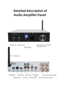 Amplificador Profesional <span class=keywords><strong>de</strong></span> Karaoke y Cine en Casa Cloudyx CL-600B |   5.0 para ARC AirPlay 2 2x50W Soportes Metálicos FLAC/AAC - Product Image 5