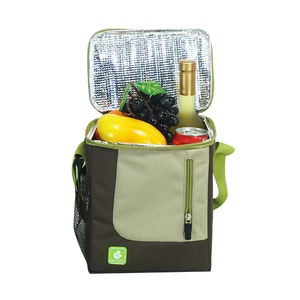 Sac isotherme portable personnalisé pour l'extérieur Sac isotherme rond vert à lunch étanche - Product Image 4