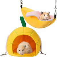 Hamster suspendu maison Cage nid lit doux pour petits animaux de compagnie cochon d'inde Rat sommeil jouer banane ananas conception