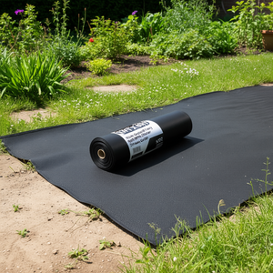 Toile géotextile tissée 13FT X 60FT, protection robuste contre les mauvaises herbes pour jardin et allée - Product Image 2