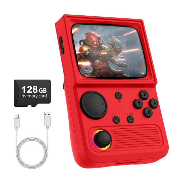 R36T Retro Handheld Game Console Plastic 3.5'' IPS Screen (640x480) 3500mAh Battery 22000 Games WiFi Linux-Based Portable