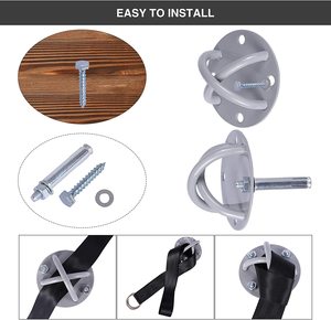 X forma montaggio a soffitto staffa battaglia corda yoga altalena staffe resistenza trainer parete trx ancoraggio kit di sospensione ancore - Product Image 4
