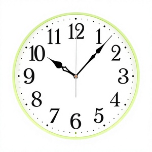 Horloge murale analogique ronde, mouvement à quartz silencieux, simple face, pour salon, décoration de la maison - Product Image 3