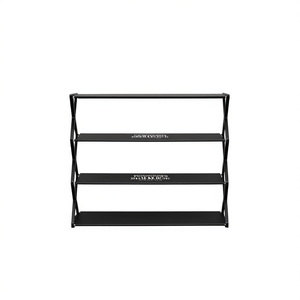 Scarpiera Myrva a 3 Ripiani in Metallo, Autoportante, Salvaspazio, Arredamento Moderno per Soggiorno - Product Image 1