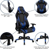Chaise de jeu économique noire et bleue en promotion pour joueur