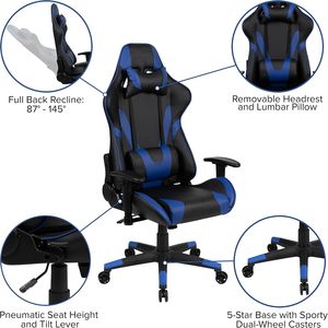 เก้าอี้เกมมิ่งสีดำน้ำเงิน ราคาประหยัด สำหรับเกมเมอร์ ขายดี - Product Image 5