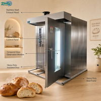 Four rotatif industriel haute puissance en acier inoxydable, machine de cuisson pour boulangerie, pâtisserie, pain et gâteaux de lune